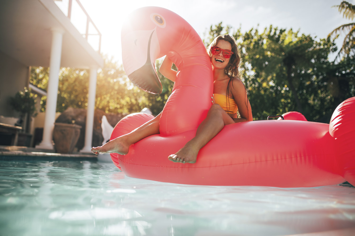 A girl at the pool