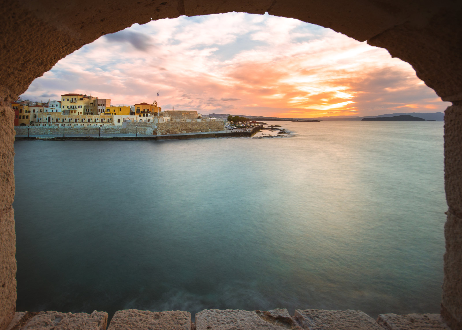 The old harbor of Chania