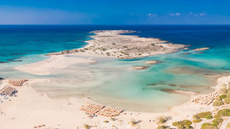 Balos beach form above