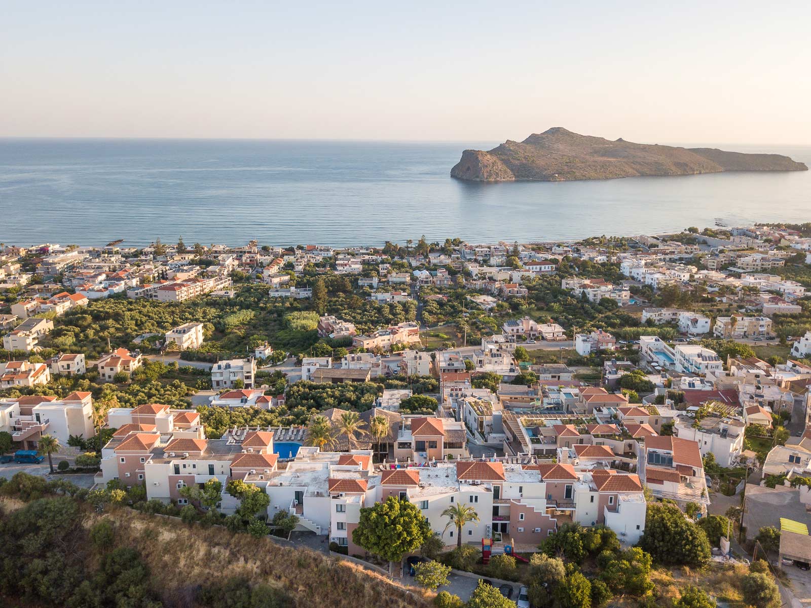 Platanias village of Chania form above